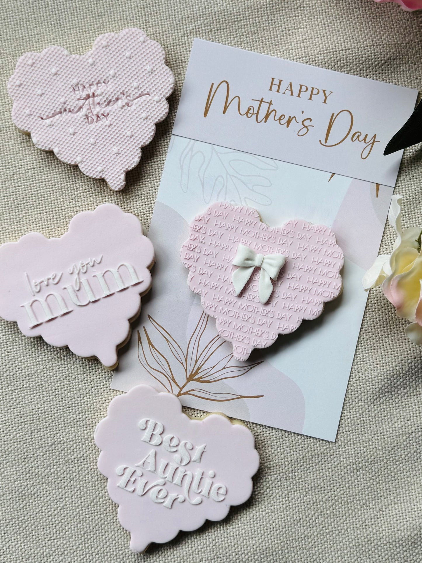 "Happy Mother's Day" backing card with single cookie