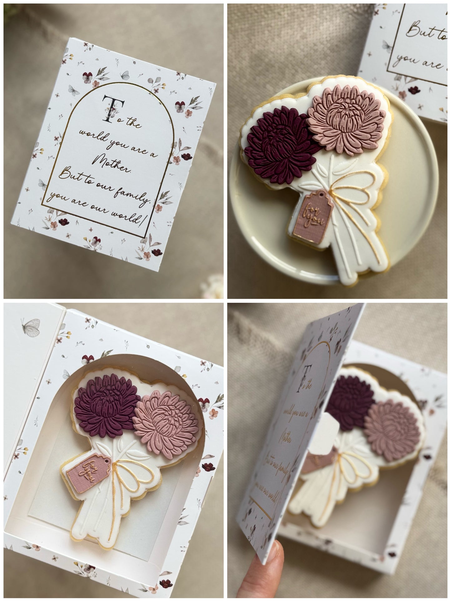 Chrysanthemum Cookie Card